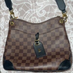 Authentic Louis Vuitton Damier Ebene Odeon PM Shoulder Bag